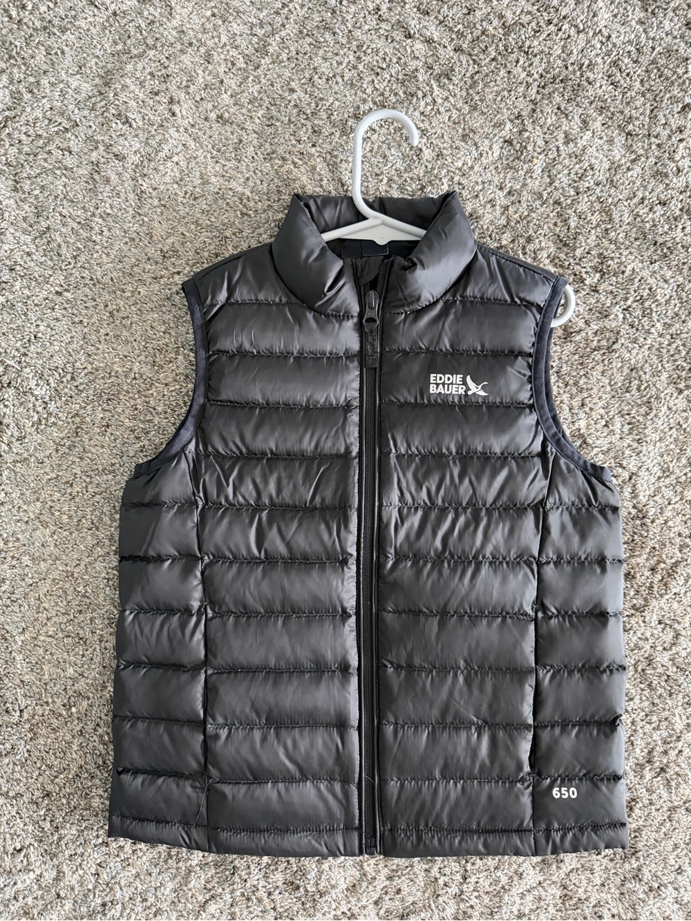 Eddie Bauer Kids Black Quilted Packable Down Vest